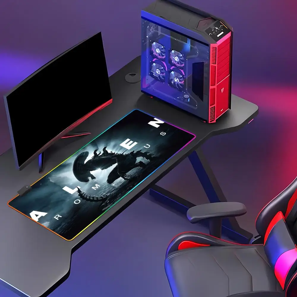 HD  RGB Alien Xenomorph Mouse Pad XXL Computer Accessories Large Keyboard Laptop Table Pad The New Product Gamer Gaming HYBXAXC