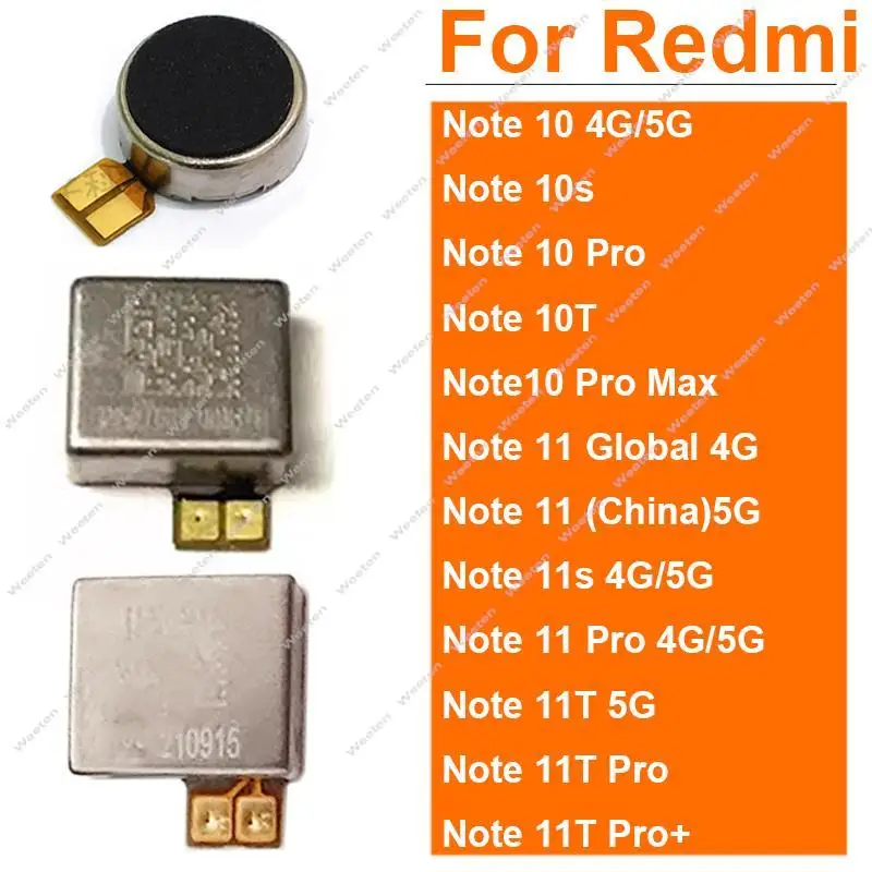 For Xiaomi Redmi Note 10 11 11T Pro+ Plus Max Note 10S 10T 11S 4G 5G Motor Vibrator Vibration Flex Cable Parts