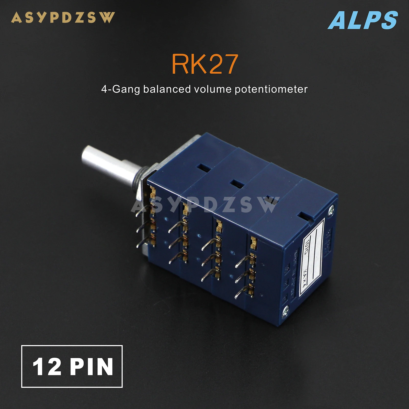 12-PIN KAX4 Original ALPS 4-Gang balanced Amplifier volume potentiometer RK27 10KA 20KA 50KA 100KA Optional