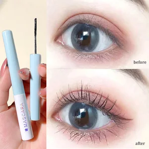 Small ultra -thin brush head mascara, black stretching, 3D chicotada extension, eye eyelashes, long wear, black 12 Main Sales Black Mask - №5