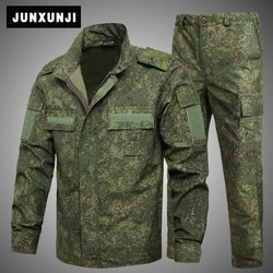 Russian Men Spring Camouflage Green Outdoor Vintage Suit BDU