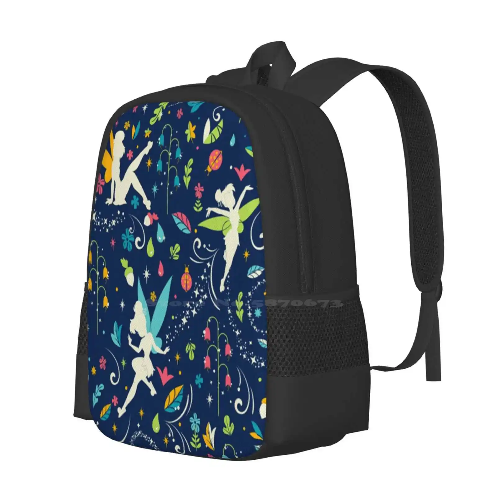 3D Print Design Backpack Student Bag World Land