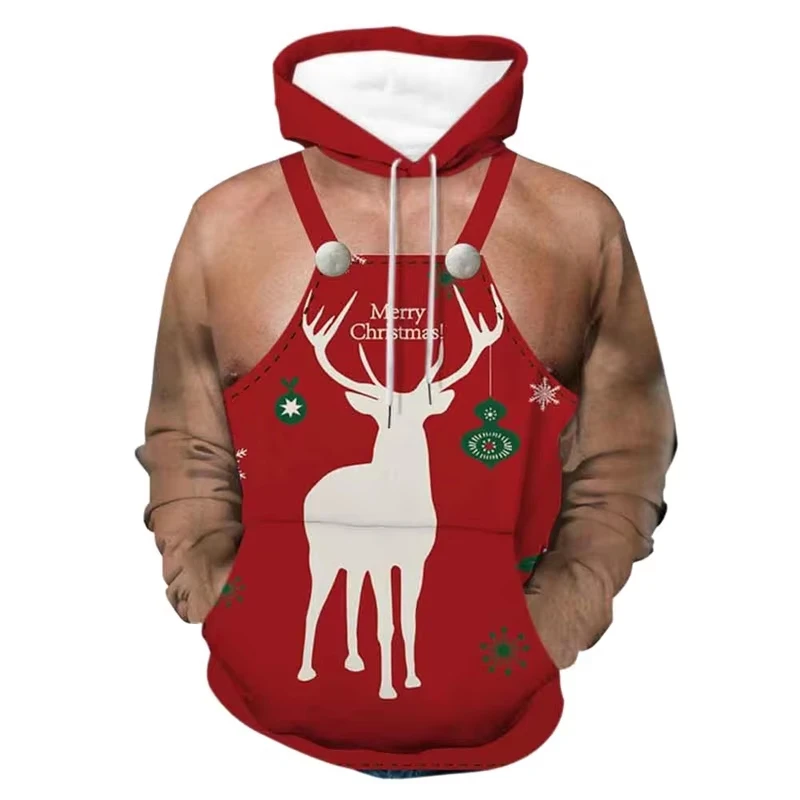 

Hot Sale Christmas Men Clothes 3d Printed Men Winter Hoodie Men's Christmas hoodie Men's Pullover Long Sleeve Hooded Sweatshirt