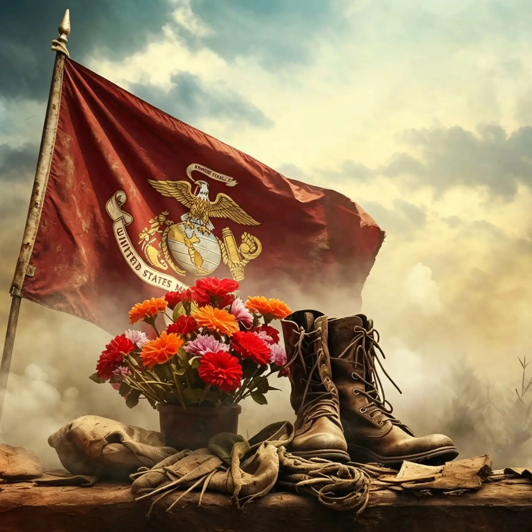 3 By 5 Ft Polyester United States of American Army USMC Marine Corps Flag