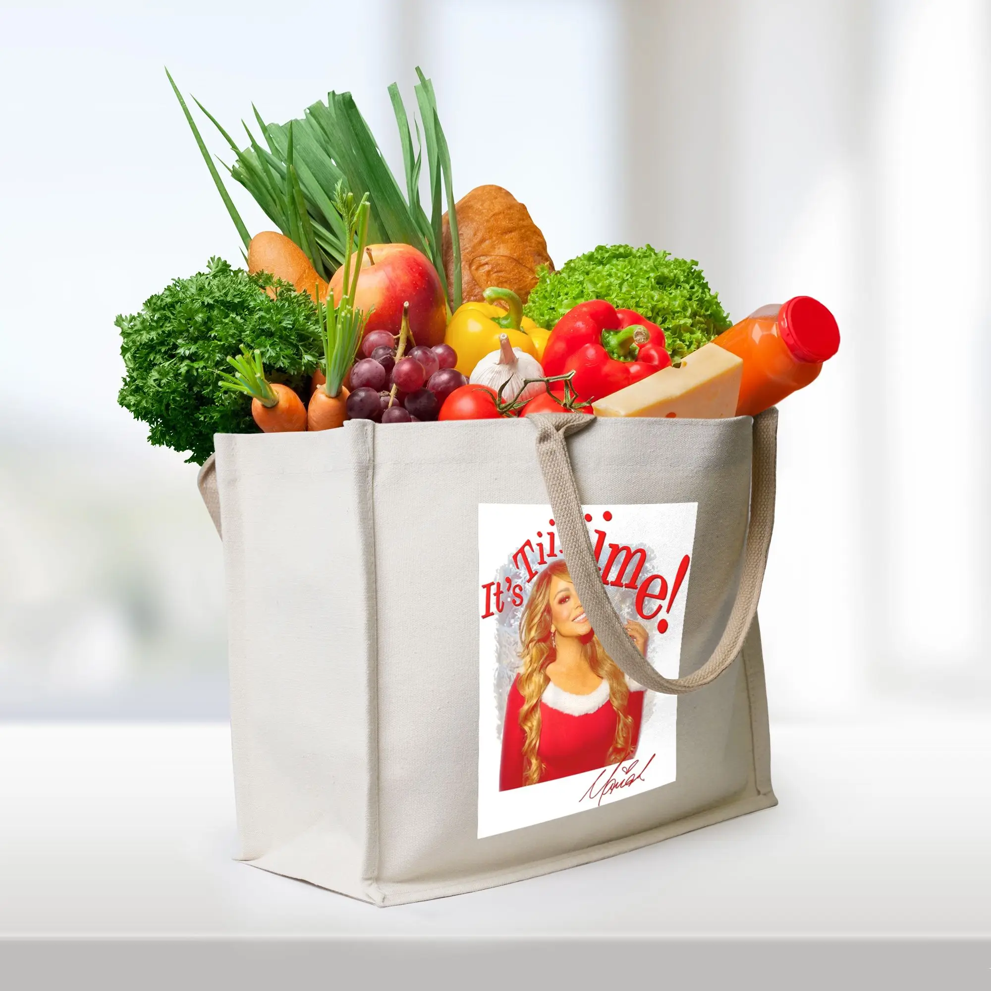 Mariah Carey Official It's Time - Bolsas de compras de lona para el 30 aniversario, bolso de hombro para niñas, bolso de viaje