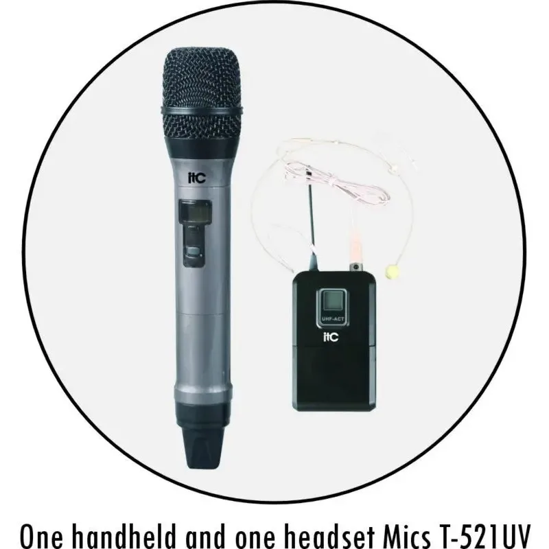 ITC PA System LCD Wireless Uhf Microphone