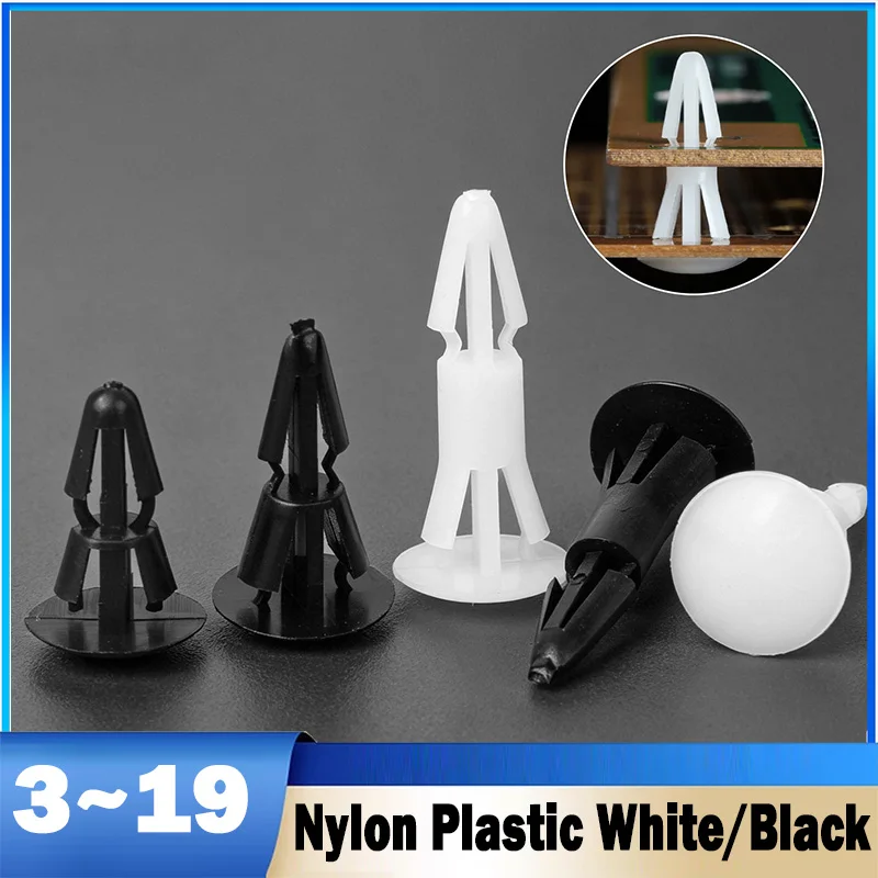 Nylon Plastic Rivet Fixing PC Board Snap-In Flat-Bottom Nylon Isolation Column Aircraft Head Spacer Insulated Space Support