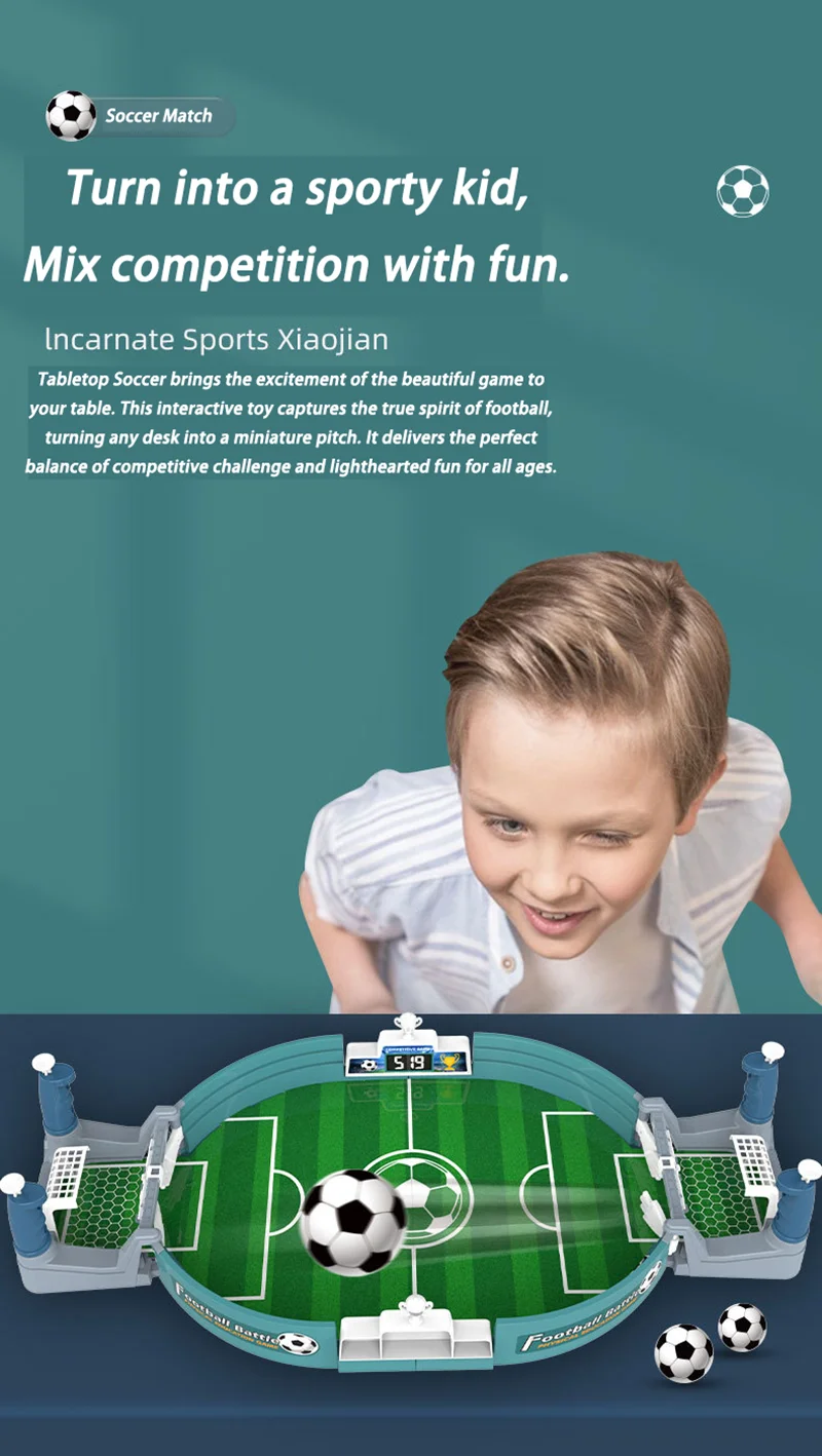 Children's Desktop Football Table Game,Tabletop Soccer Battle for Kids, Educational Parent-Child Game Gift for Boys Girls