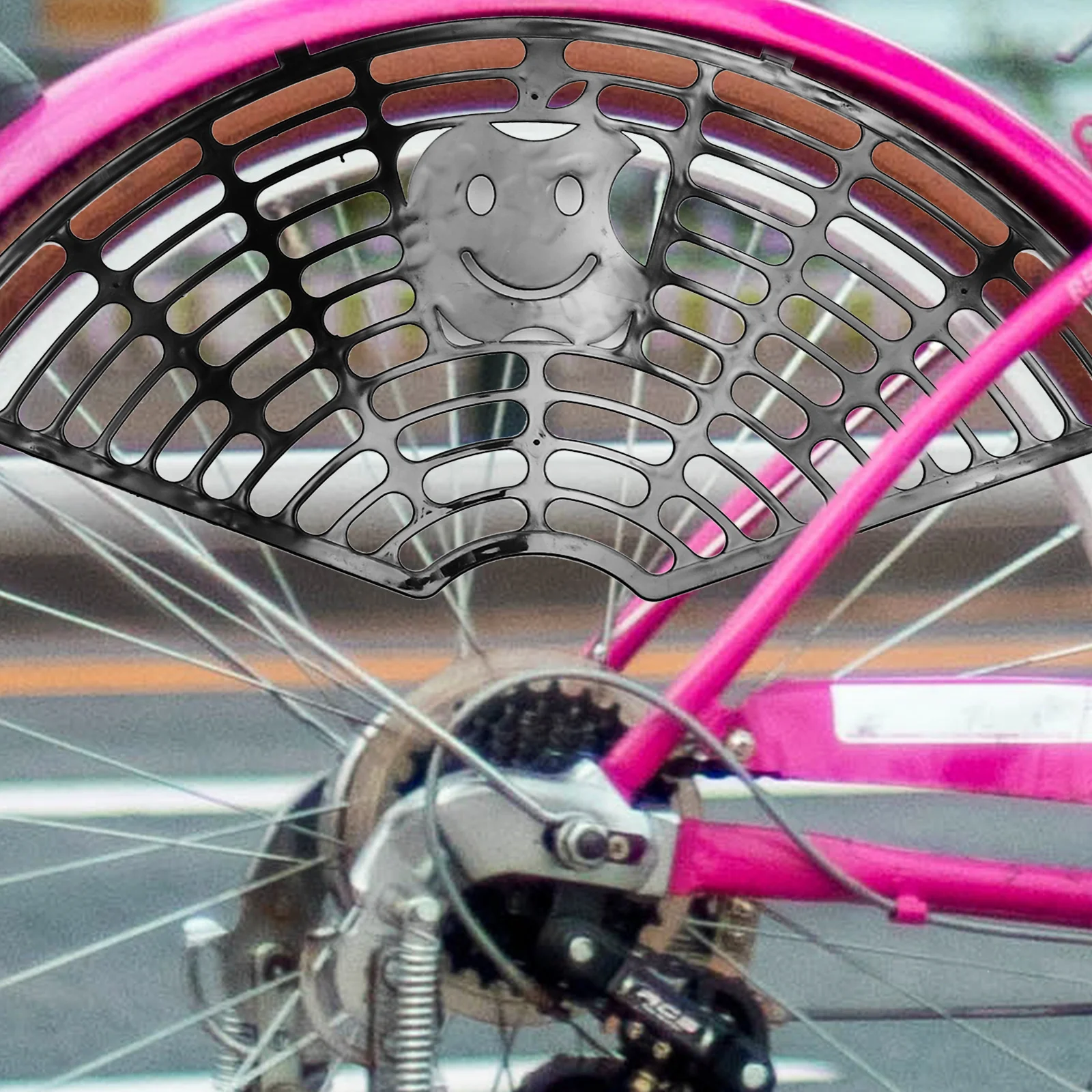 2Sets Bike Protective Mesh Durable Accessories for Kids Safety No Rust Easy Clean Simple Installation Black Bike Gadgets