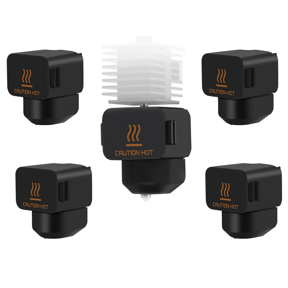 

ONCE Mini Hotend Silicone Socks, 300℃ High Temperature Heater Block Silicone Cover for Bambu-Lab A1/A1 Mini, 5PCS