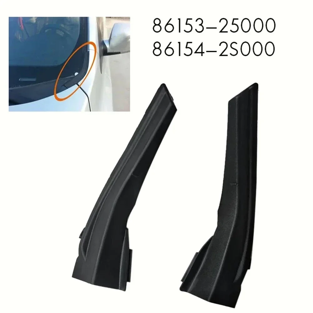 2pcs pára-brisa dianteiro do carro limpador lateral guarnição tampa água defletor capuz placa 861532s000 861542s000 para Hyundai Ix35 Tucson