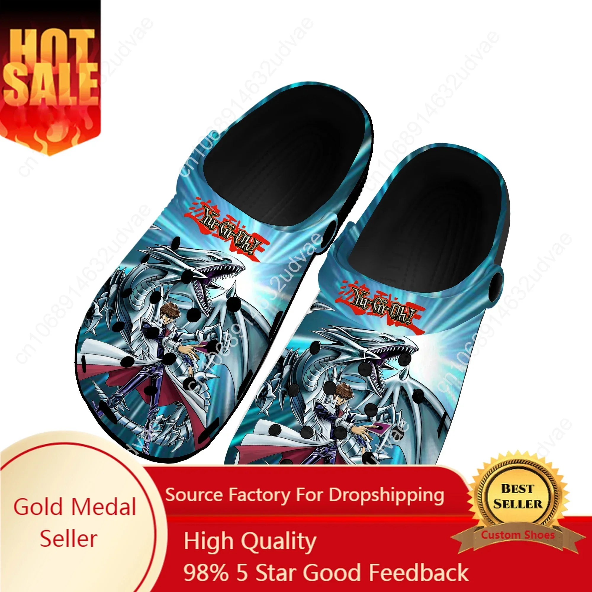 

Blue Eyes White Dragon YuGiOh Seto Kaiba Home Clogs Custom Water Shoes Mens Womens Teenager Shoe Garden Clog Beach Hole Slippers