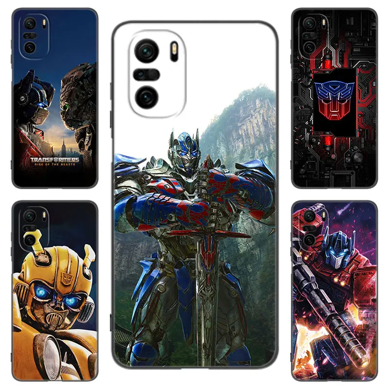 T-Transformerss Optimus Prime Black Phone Case For Xiaomi POCO X3 X4 NFC F2 F5 M3 M4 M6 X3 X4 X5 Pro 5G F3 GT C65 F4 M5 X2