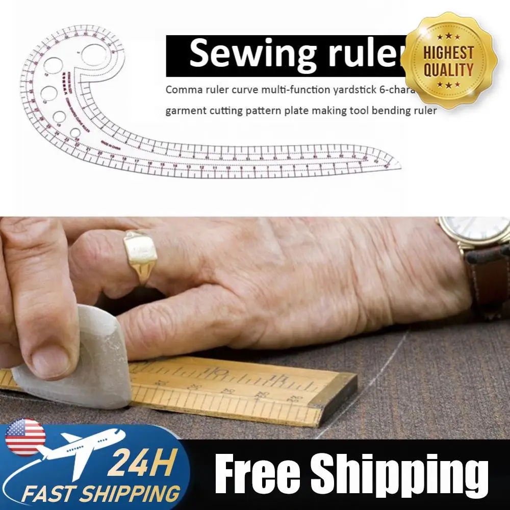 

Plastic Transparent Tailor French Curve Sewing Ruler Tailor Comma Shaped Sewing Tools Transparent French Curve Ruler