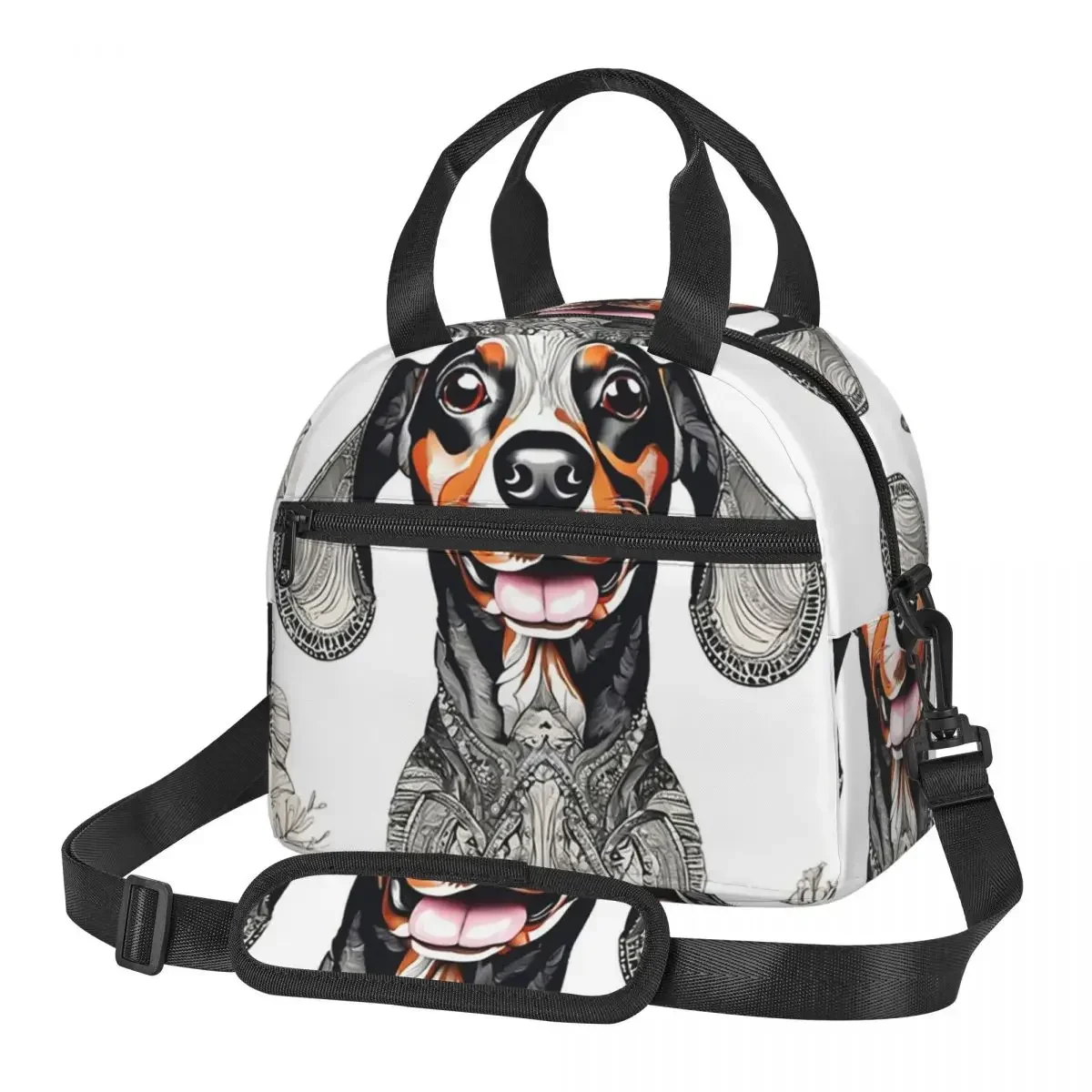 

Dachshund Tattoo Lunch Bags Insulated Bento Box Leakproof Lunch Tote Picnic Bags Cooler Bag for Woman Office