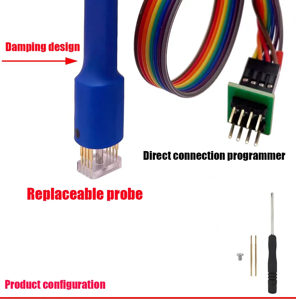 Neu eingetroffen: 1 Stück Pogo-Pin-Testkabel für SOP8 WSON8 Chip-Programmierer zur Lesung, Schreib- und Programmierfunktion für Flash- und EEPROM-Chips sowie zum Testen. – Detail 5