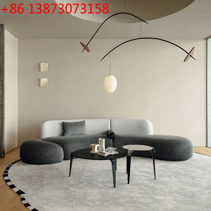 Italian minimalist gradual change starry sky curved fabric sofa modern living room creative special-shaped sofa