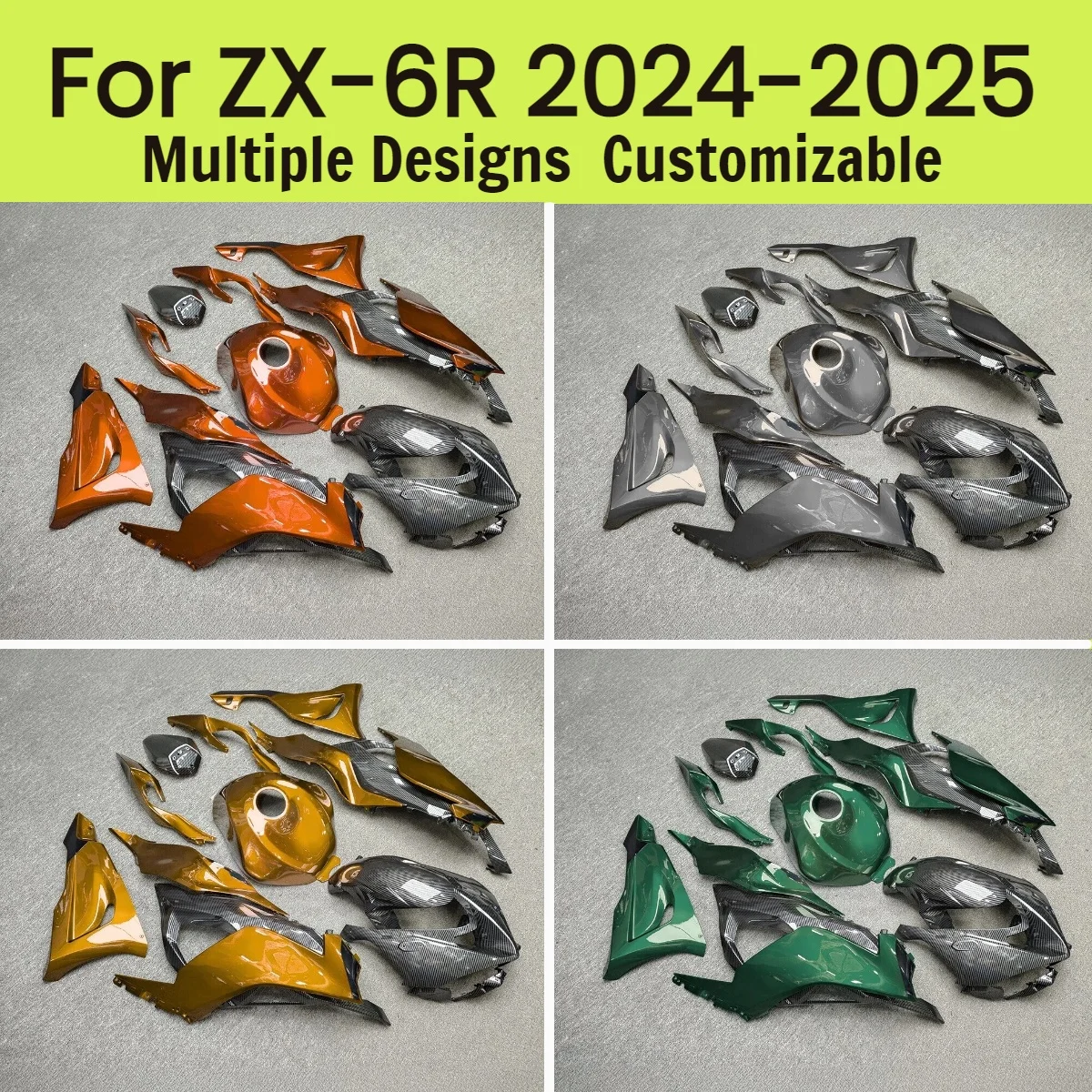 

Body Parts Fairings ZX6R 2024 2025 ABS Plastic Motorcycle Aftermarket Fairing Kit for Kawasaki ZX 6R 24 25