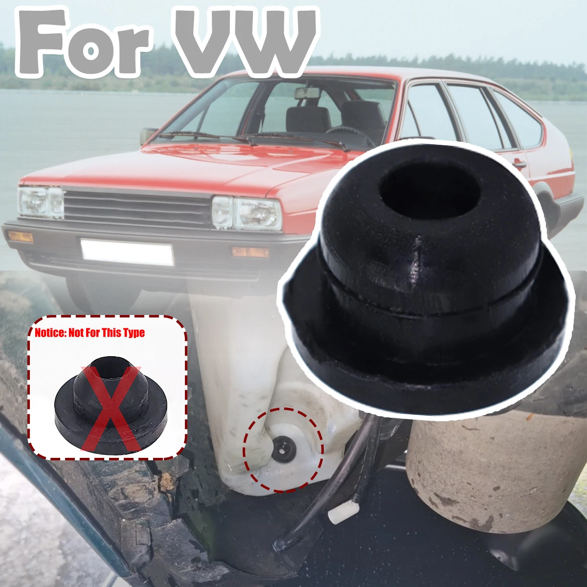 Car Windshield Washer Headlight Pump Seal Water Reservoir Gasket Grommet Mount Cap Plug For VW Rabbit GTI Vento Typ Transporter