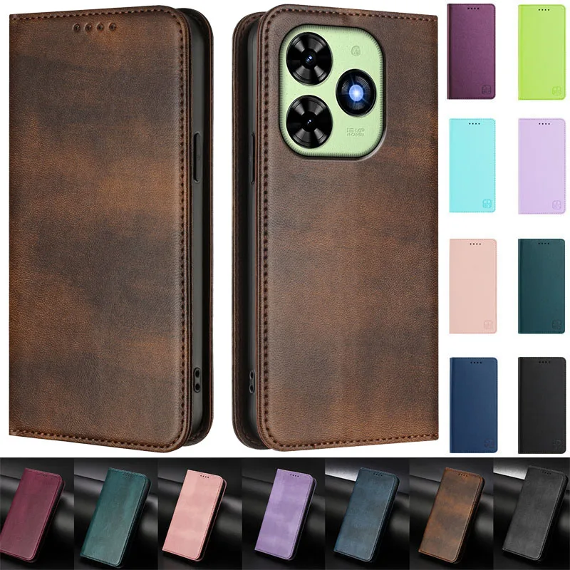 

High-quality Spark 20C/20Pro/20Pro+ Magnetic Attraction Case For Tecno Spark 20 Pro 20C Leather Wallet Flip Case Tecno Spark 20