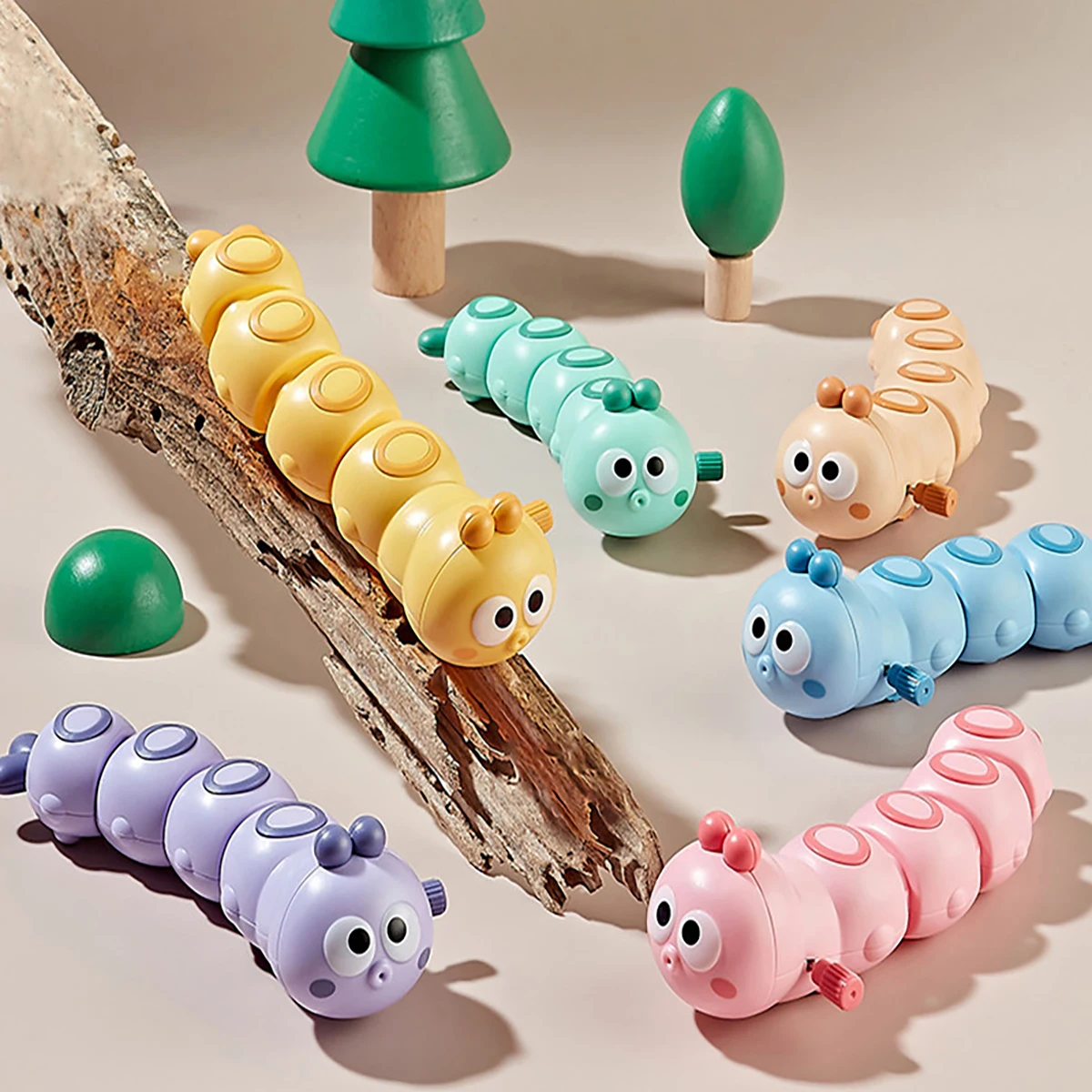 Wind Up Caterpillar/Fish Toy, Funny Caterpillar/Fish Shape Wind-Up Toy, Cartoon Cute Interactive Toy Gift For Kids