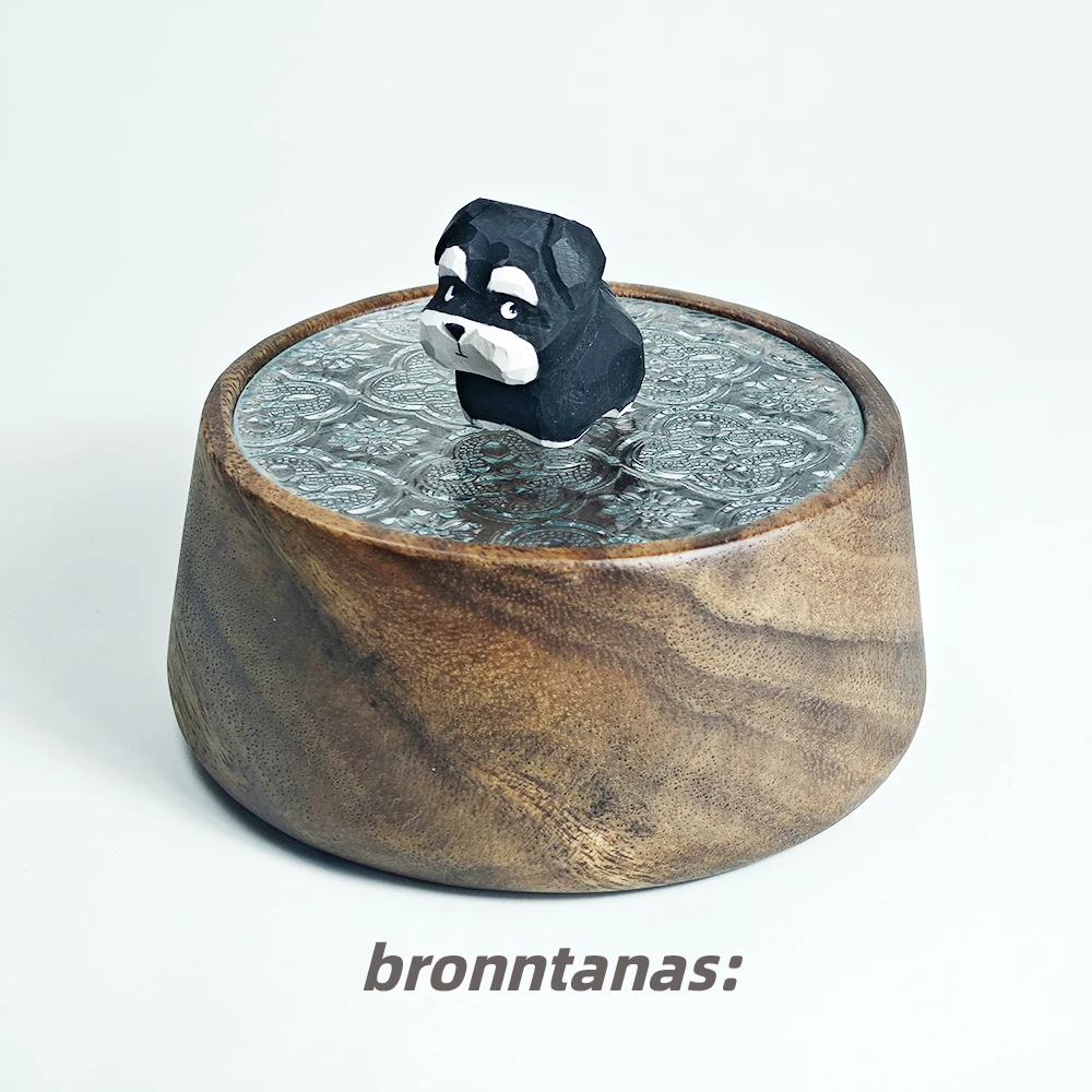 

Декоративная шкатулка ручной работы из дерева с резьбой в виде шнауцера, настольный органайзер для украшений, подарок на день рождения для девочек, уникальный декор для дома