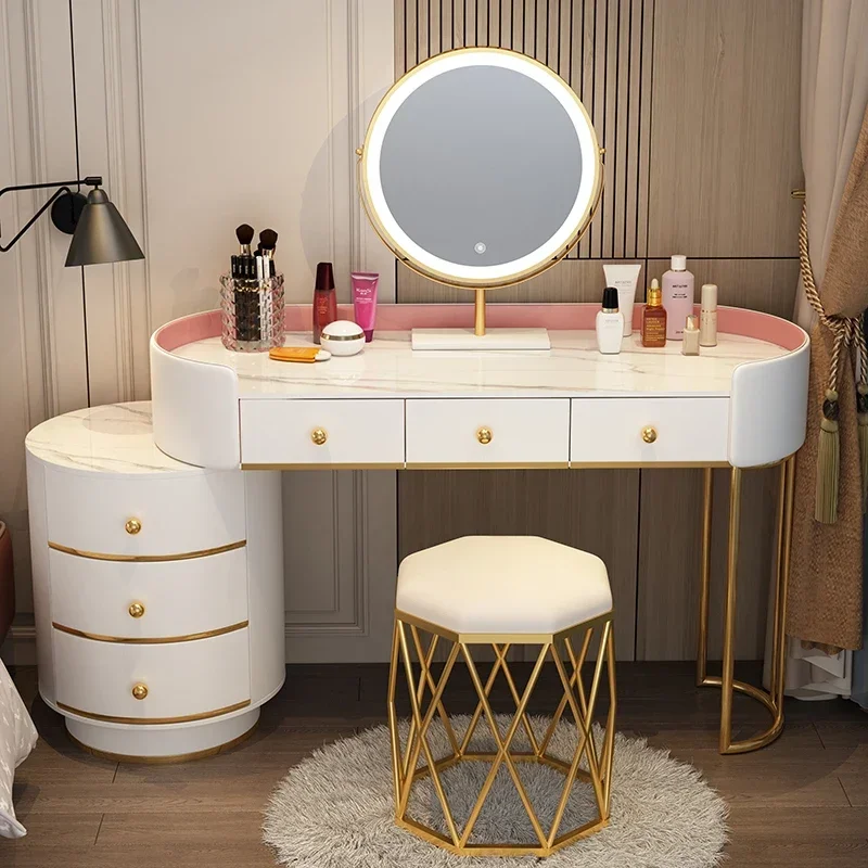 Vanity Bedroom Dressing Table Luxury Cabinets Desk Drawers Mirrors Dressing Table Chair Tocador Schmink Tisch Room Furniture