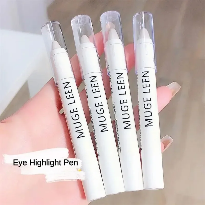 Crease Brightening Aegyo-sal Glitter Eyeshadow Pen Liegender Seidenraupenstift Textmarker Weiß Silber Wasserdichtes Augen-Make-up