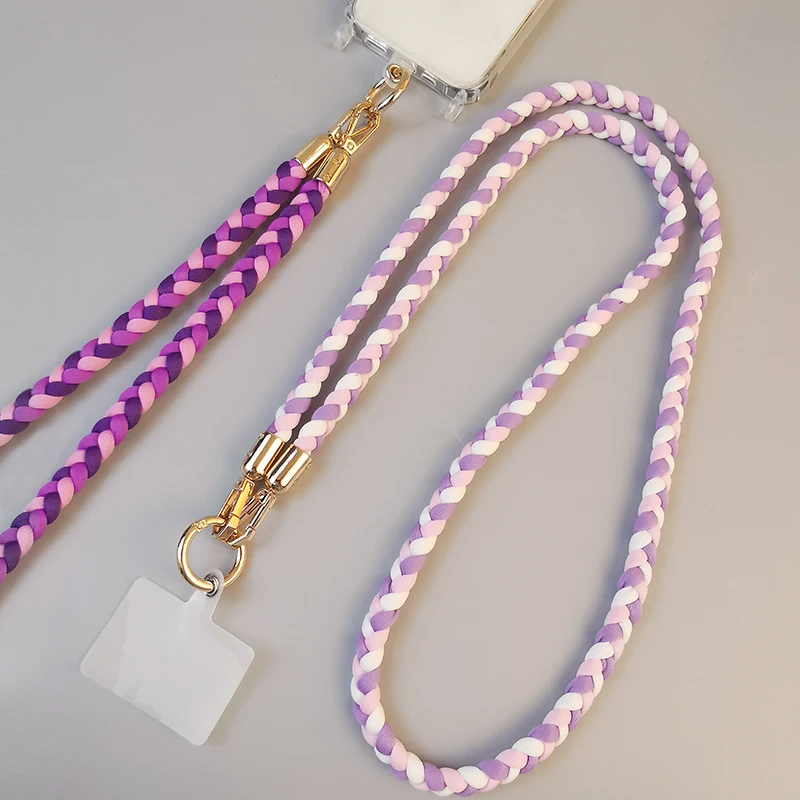 Mobile Phone Hanging Rope Long Crossbody Lanyard Hand Woven Chain Outdoor Sports Rope Phone Case Universal Anti Loss Lanyard