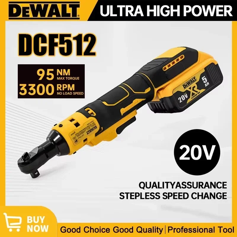

Dewalt DCF512 3/8 Inch Brushless Ratchet Right Angle Wrench LED Cordless Driver Variable Speed Power Wrench 20V Power Tools