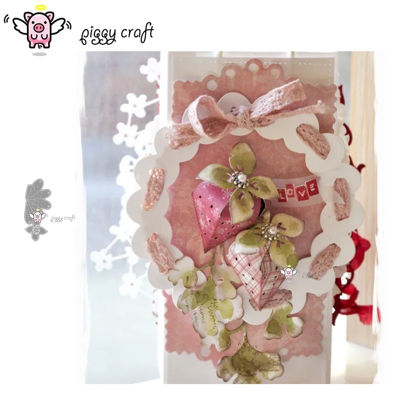 Piggy Craft metal cutting dies cut die mold 3D Strawberry decoration Scrapbook paper craft knife mould blade punch stencils dies