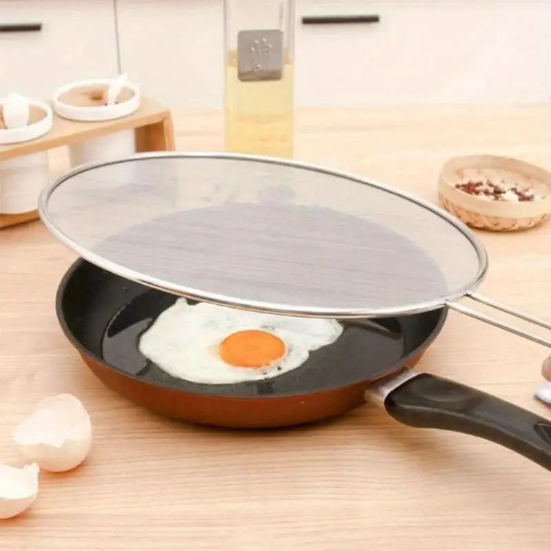 1PC Cooking Frying Anti Splatter Guard Oil Net Grease Splatter Screen Pan Mesh Guard Screen Splash Cover
