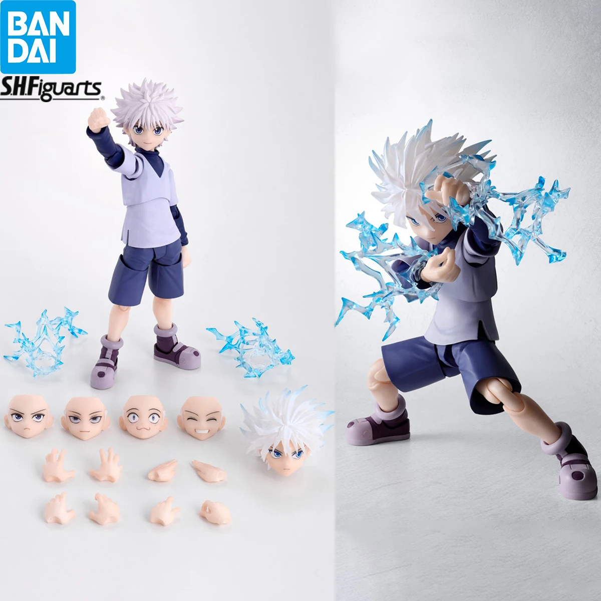 

Original NEW BANDAI S.H.Figuarts Killua Zoldyck (Hunter x Hunter) Exquisite Collectible 135mm Anime Figure Model Ornament Toys