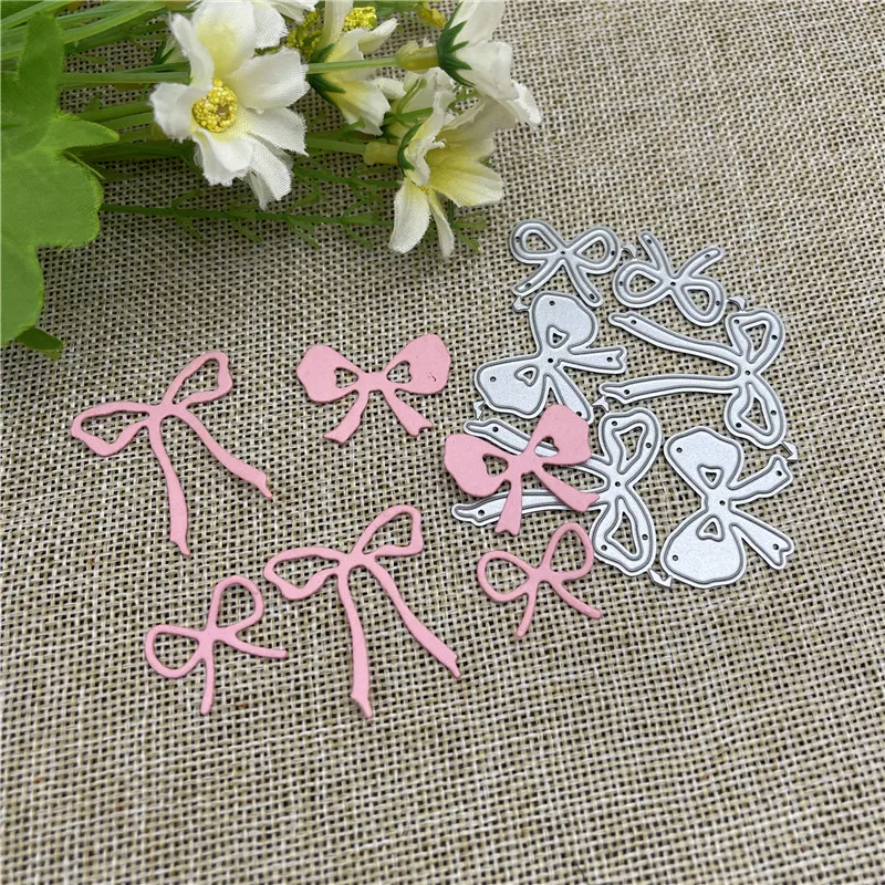 6 Pcs Bow tie Metal Cutting Dies Stencils For DIY Scrapbooking Decorative Embossing Handcraft Template