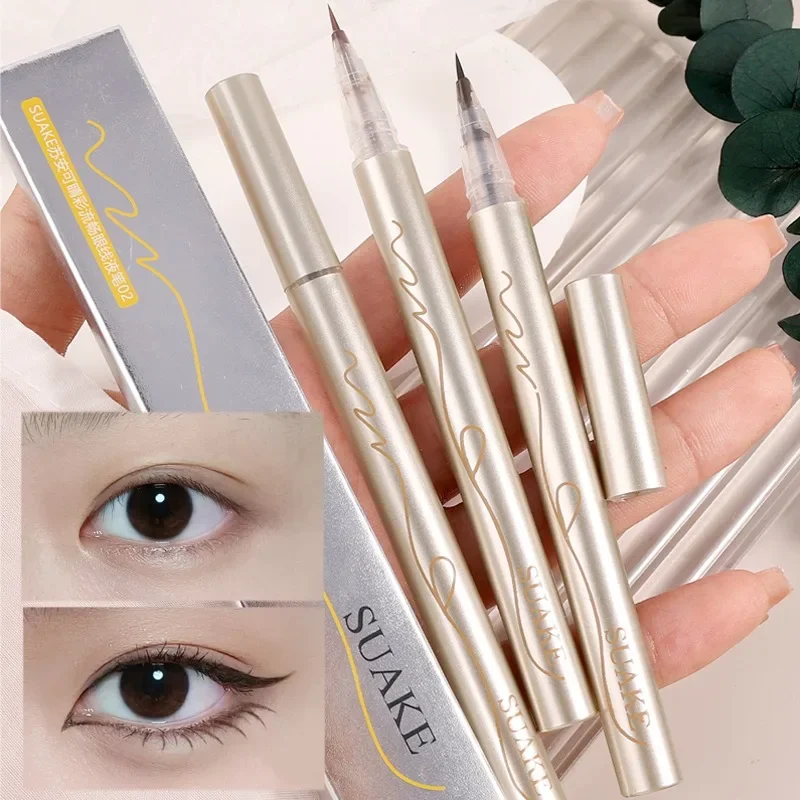 Quick Dry Eyeliner Pencil Waterproof 0.01mm Head Matte Liquid Eye Liner Long Lasting Lower Eyelashes Pen Eyes Makeup Cosmetic