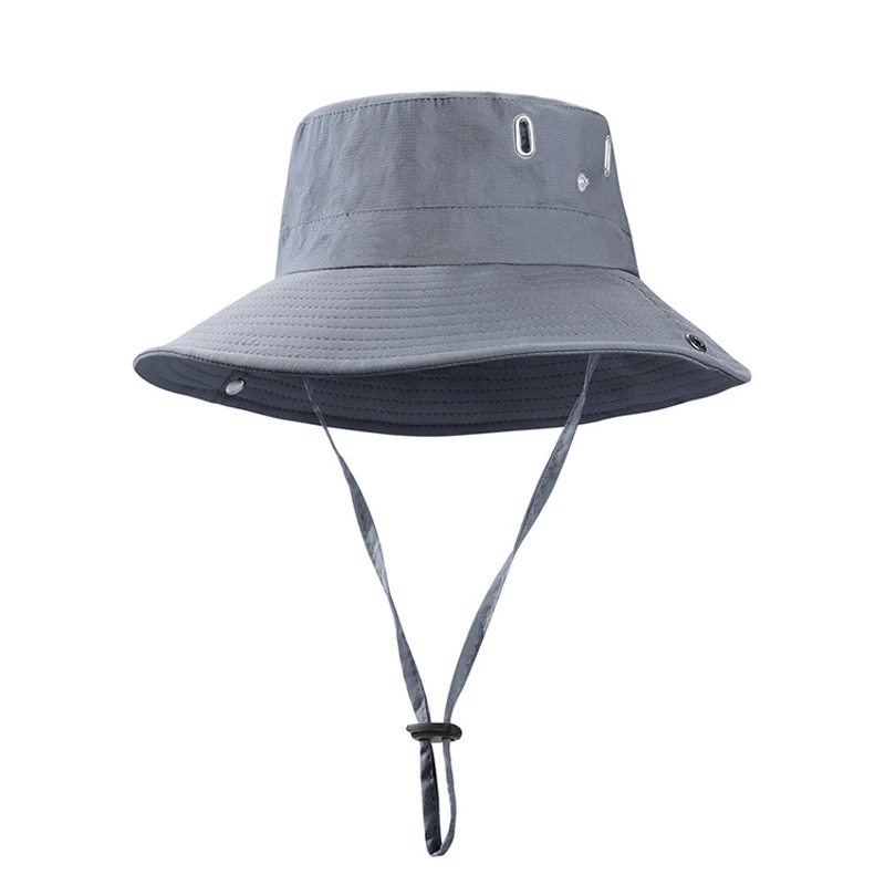 

Bucket Hat Women Big Brim String Cap Men Summer Sunshine Protection Fishing Accessory For Outdoor Beach Swimming Hiking Work