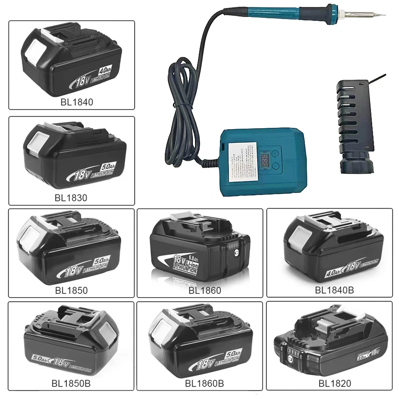 

Wireless Lightweight 60W Soldering Iron Kit Compatible with For Makita 18V Batteries Wireless Soldering Iron Workstation Tool