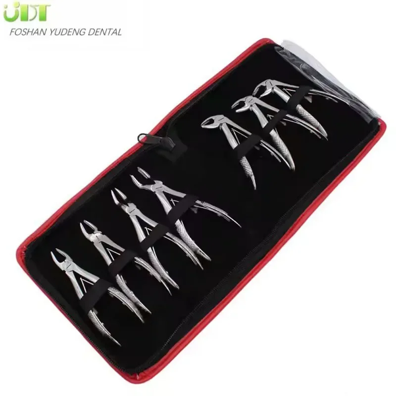 den tal Instruments Adult Child Tooth Kit Extracting Forceps Pliers With  Toolkit 7pcs/Set