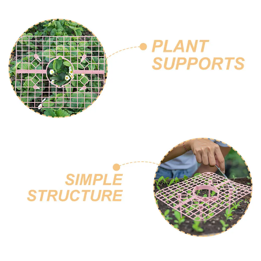 

6pcs Strawberry Planting Rack Plastic Growing Frame Hygienic Support Stand Vine Climbing Bracket Balcony Vegetable Rack Fruits