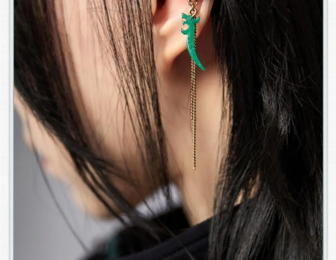 Honkai: Star Rail Dan Heng Jewelry Necklace Pendant Accessories Imbibitor Lunae Earring Clip for friend best gift