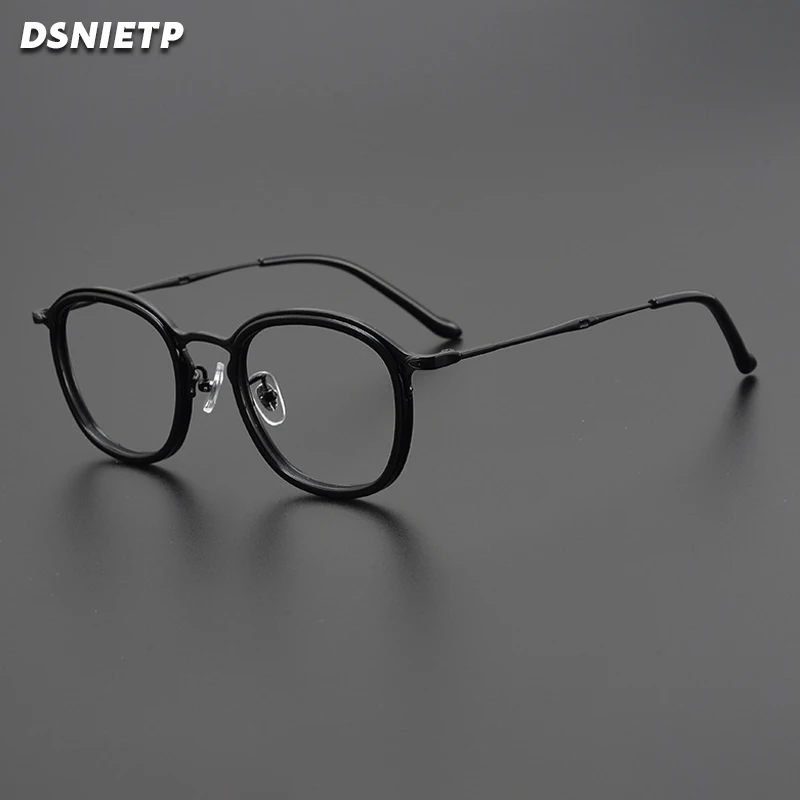 Ultra Light Pure Titanium Reading Glasses Men Vintage Anti Blue Light Prescription Myopia Glasses Frame Women Luxury Eyewear