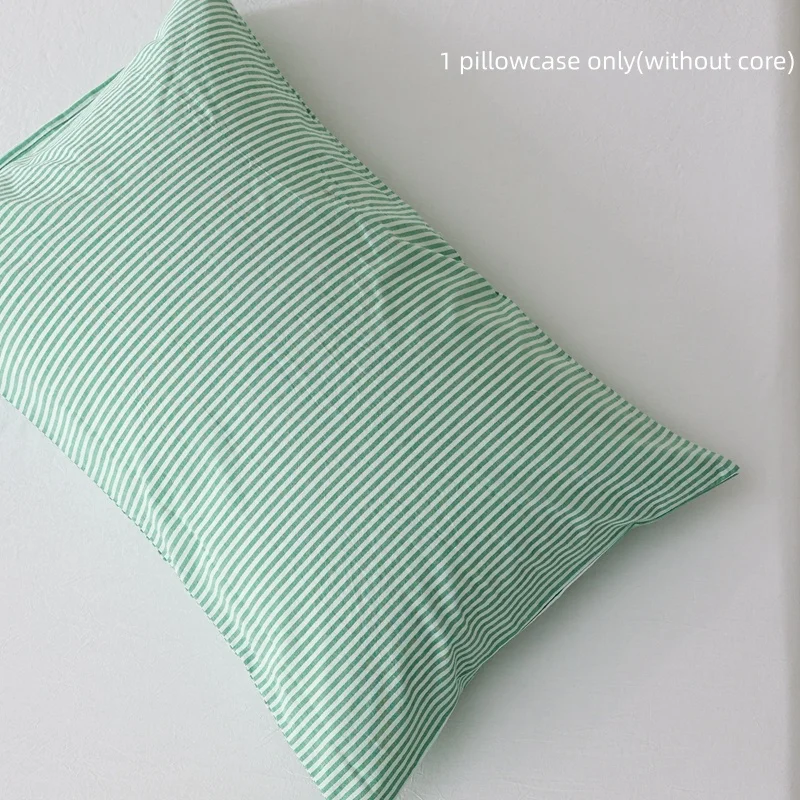 1Pc 200T Cotton Twill Plaid Printed Pillowcase 48 x 74cm,Pillowcover For Bed with Envelope Closure,without core