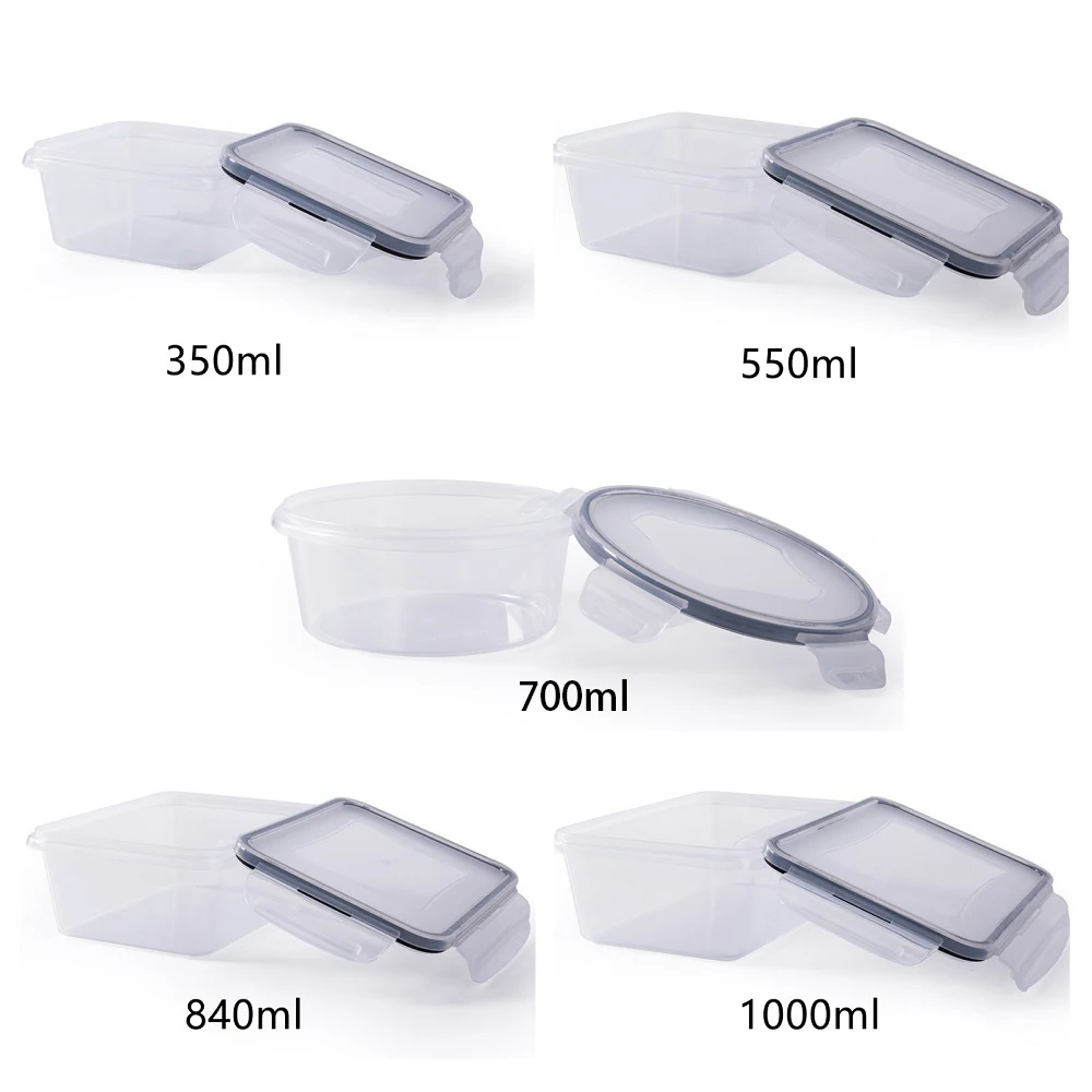 

Контейнеры для хранения пищевых продуктов с герметичными крышками, не содержащие BPA, идеально подходят для приготовления обеда и остатков, набор из 5 шт.