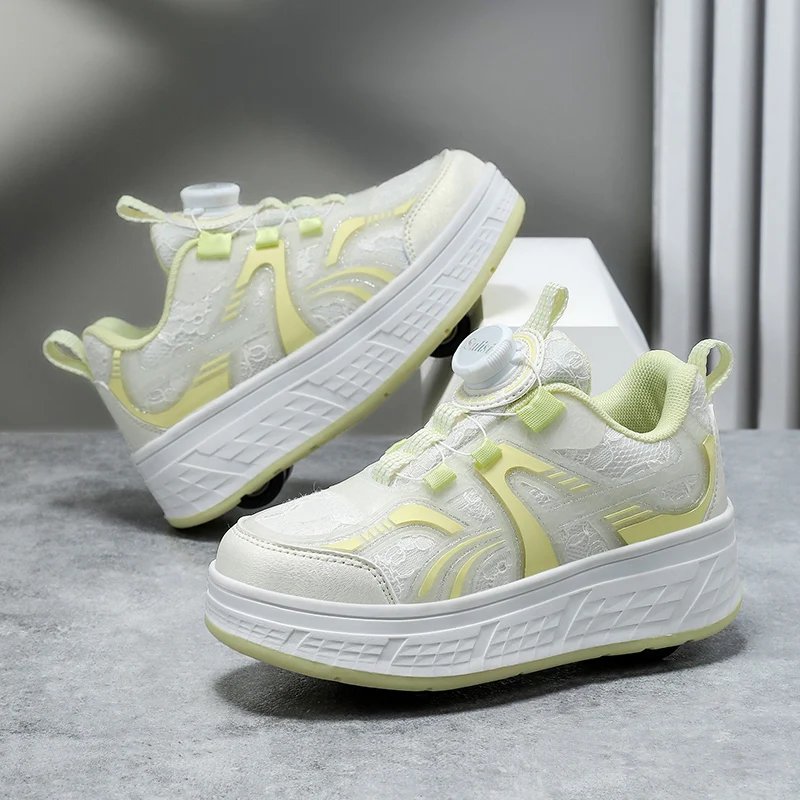 2025 Heelys para niñas de nueva moda: suela blanda, liviana, antideslizante, resistente al desgaste y equipada con hebilla giratoria