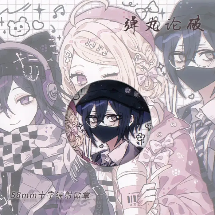 شارة Danganronpa تأثيري للجماهير ، Kokichi Oma ، Akamatsu ، Kaede ، Saihara Shuichi ، بروش رائع ، هدايا أعياد الميلاد ، دبابيس حقيبة ، هدايا أعياد الميلاد ، 58 ـ