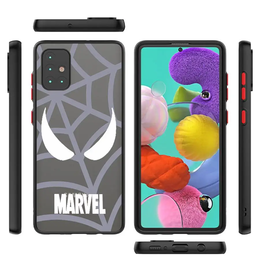 Marvel homem aranha legal logotipo caso de telefone para samsung galaxy note 20ultra 8 9 10lite plus a52s a21s a71 a51 a31 a70s a50s a30s a05s