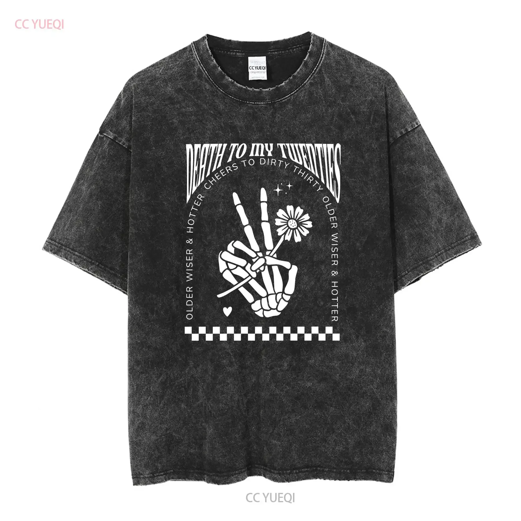 Death to My 20s Twenties RIP 20 In Thirties Era Dirty 30 Whimsigoth T Shirt Never Better Skeleton Preppy Stuff vintage Washed