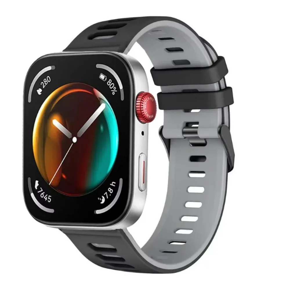 Silicone Strap For Huawei Watch Fit 5-4-3 Sport Watchband Two Color Replaceable Breathable Band For Huawei Watch Fit 5 Pro 4 Pro