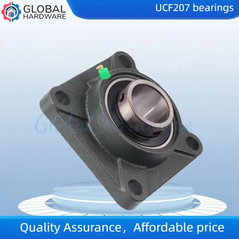 UCF207 vierkant verdikt buitenste sferisch lager met zithuls 4-boutslagergaten vierkant flenspakkingblok