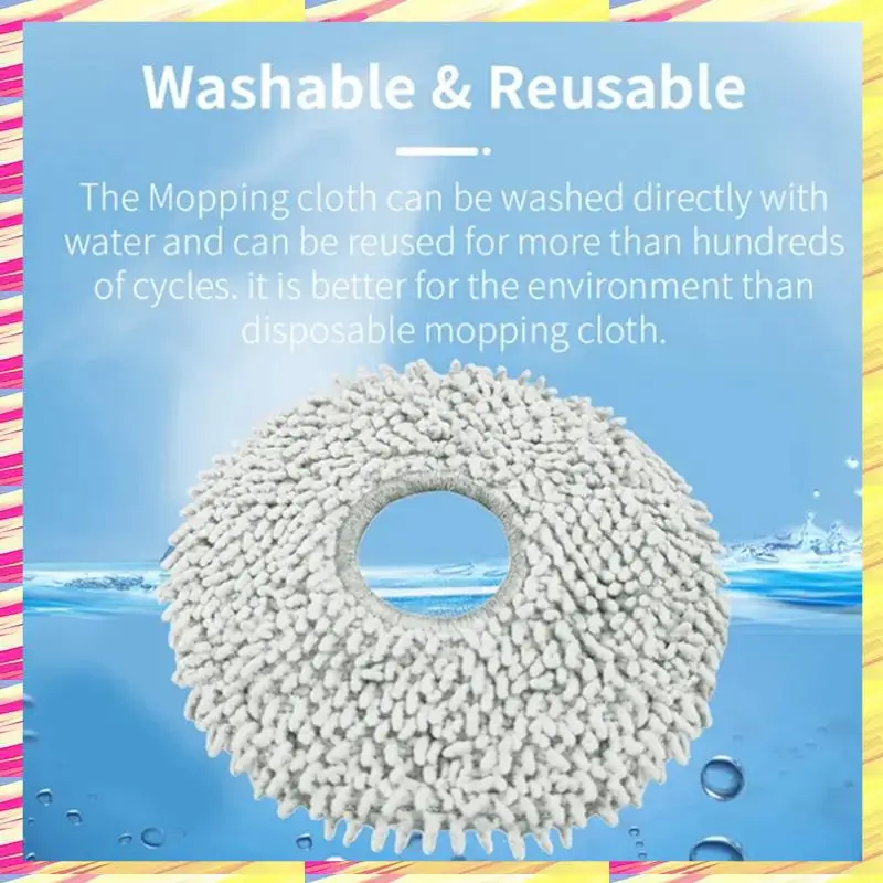 

ABJJ 27PCS For Ecovacs Deebot T50 PRO Robot Vacuum Cleaner Parts Main Side Brush Hepa Filters Dust Bag Mop Cloths